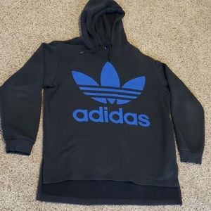 Adidas black and blue hoodie